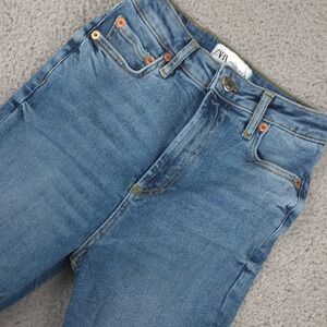 Zara The 80s HW Skinny Jeans Size 26 Light Wash High Waist‎ Denim Womens 22x28